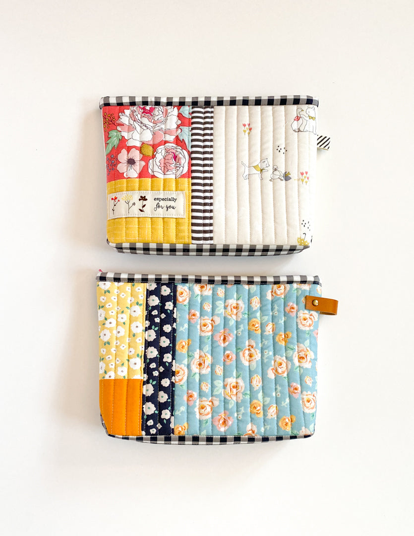 Quilted Zipper Pouch PDF Download Pattern – Sewing Illustration