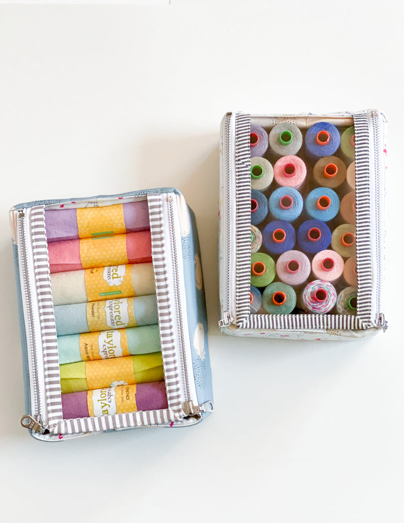 Clear Double Zipper Pouch PDF Download Pattern – Sewing Illustration