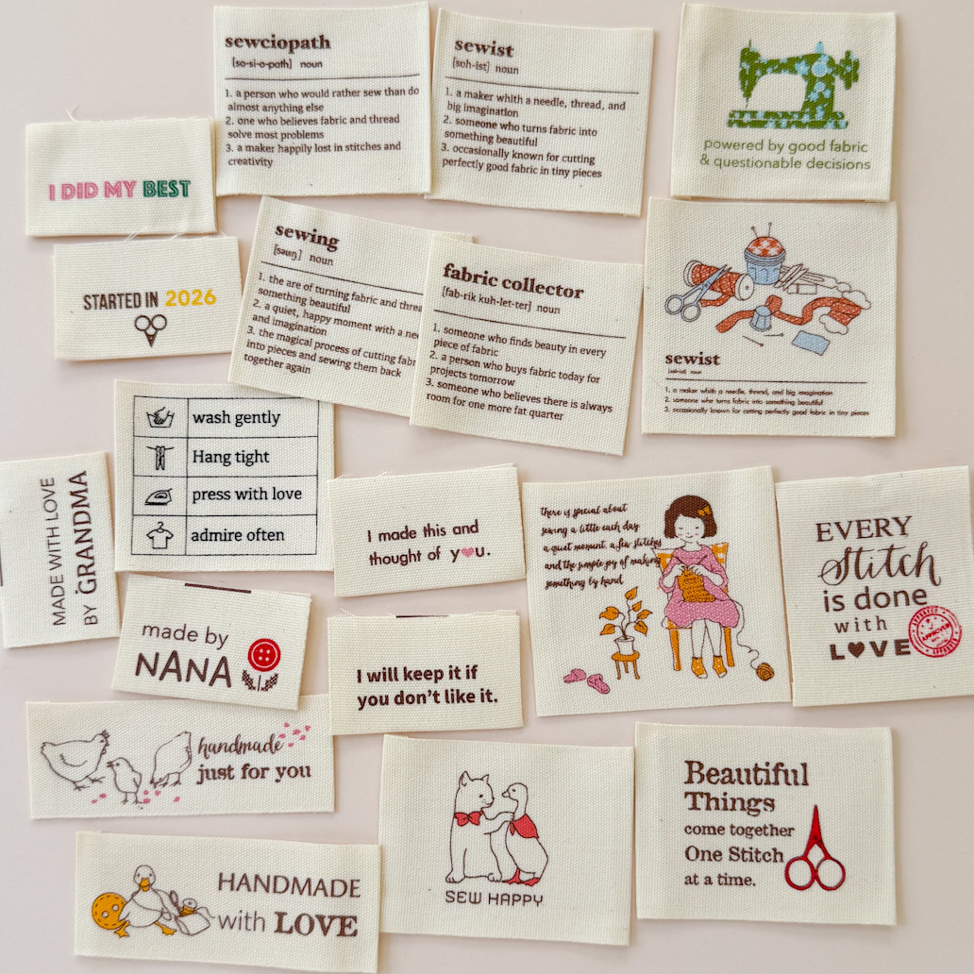 Woven Labels – Sewing Illustration