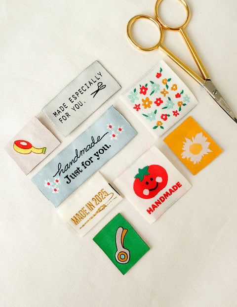 8 Assorted Woven Labels set E