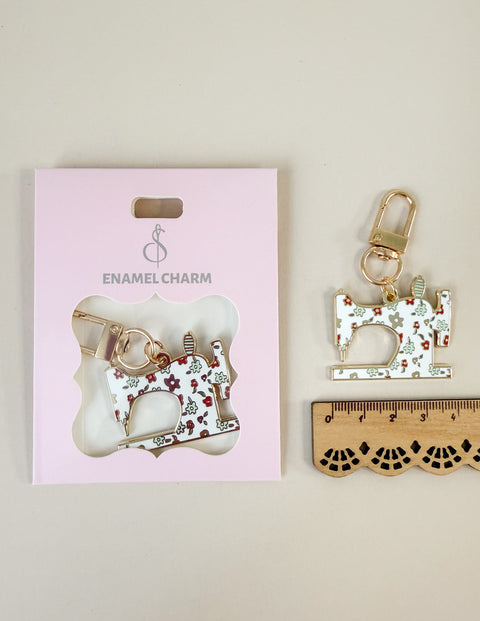 Sewing Machine Enamel Charm