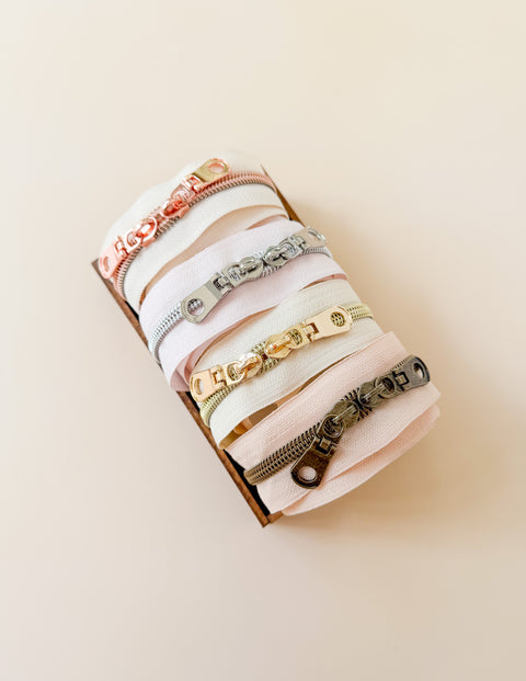 30'' Butter Cream Zipper Set - 4pc