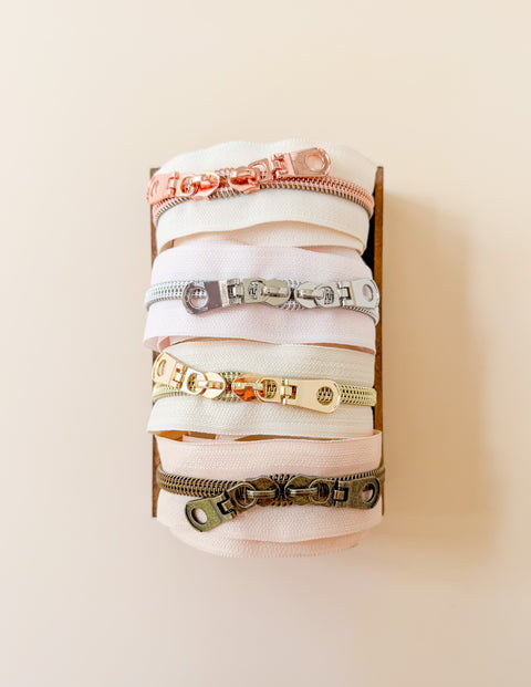 30'' Butter Cream Zipper Set - 4pc