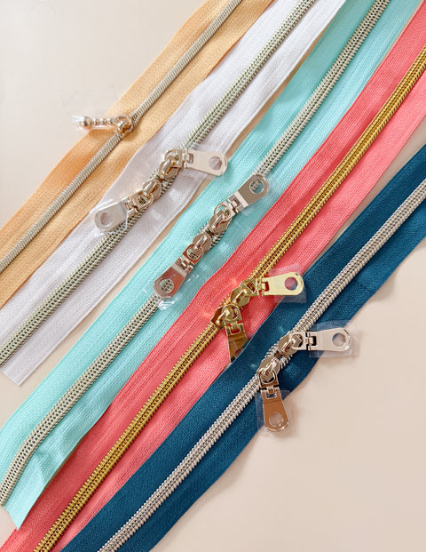 Cottage Pouch Panel Zipper Set (5 zippers)