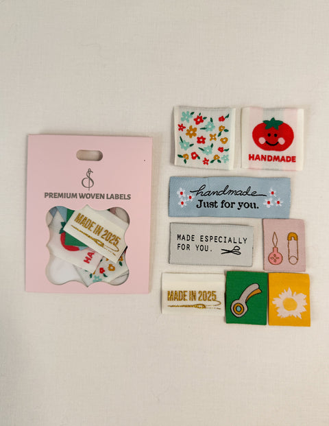 8 Assorted Woven Labels set E