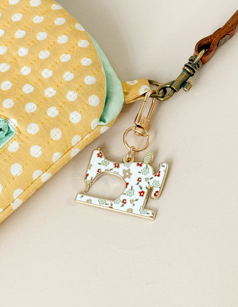 Sewing Machine Enamel Charm