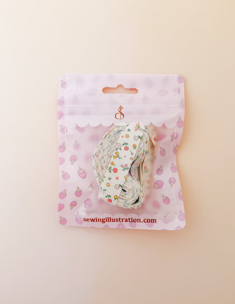 5yd Cotton Ribbon Cream Floral