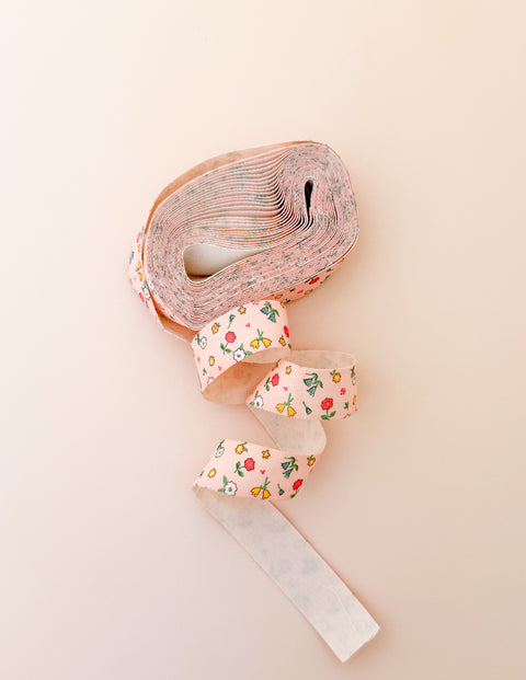 5yd Cotton Ribbon Pink Floral