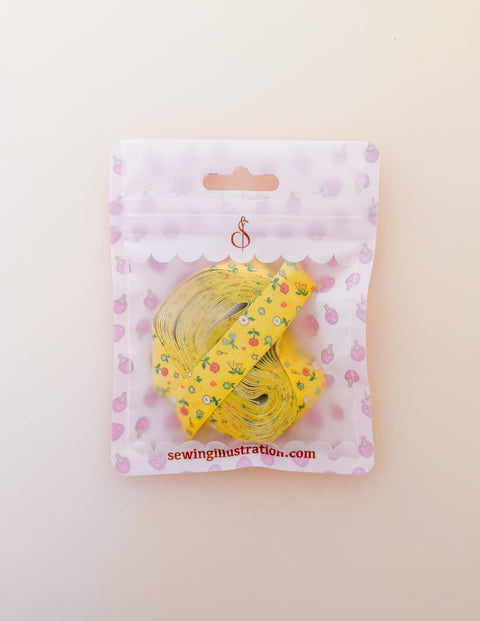 5yd Lemon Floral Cotton Ribbon