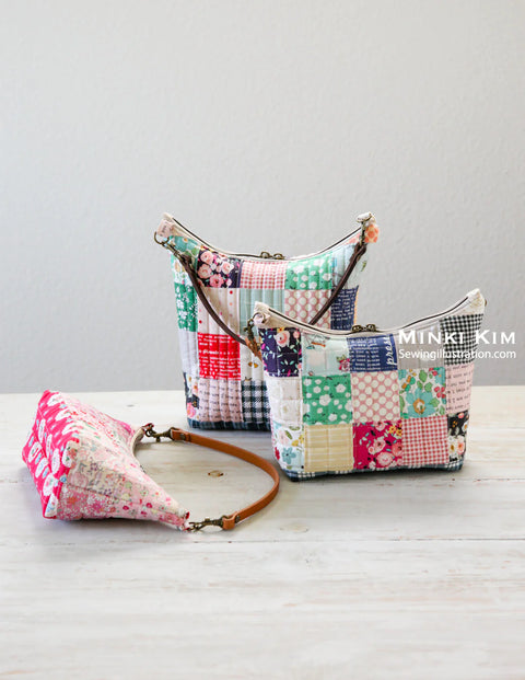 Square Dance Bag Trio PDF Download Pattern