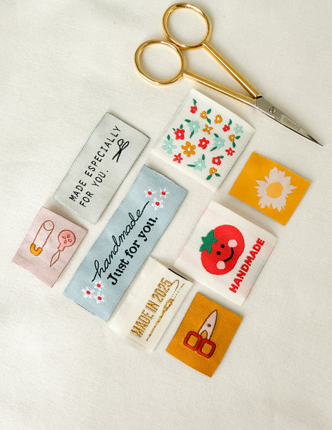 8 Assorted Woven Labels set E