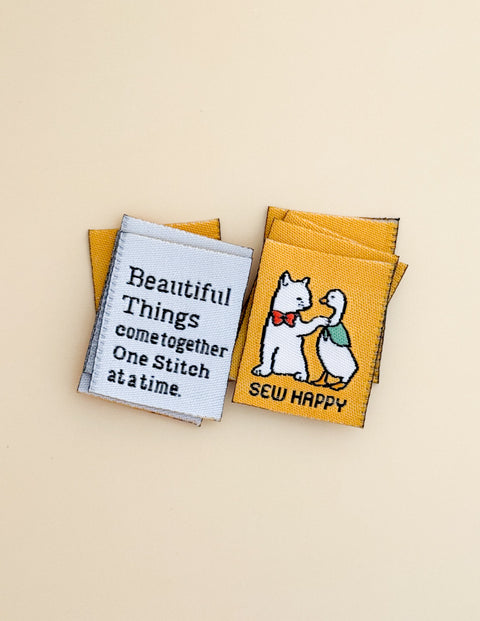Sew Happy Folded Woven Labels