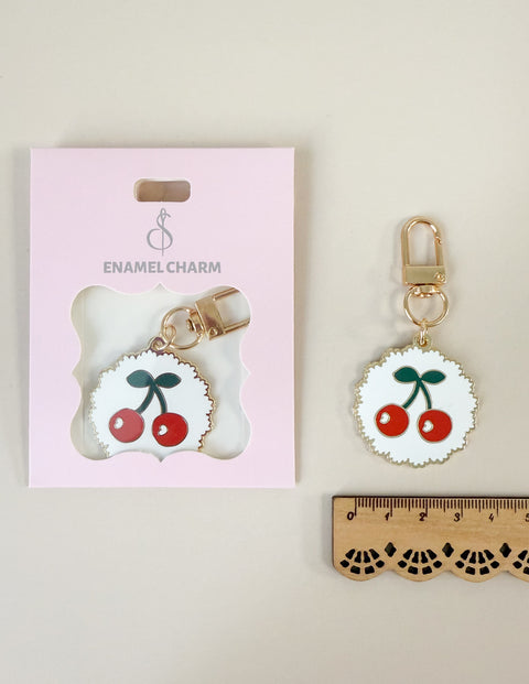 Cherries Enamel Charm