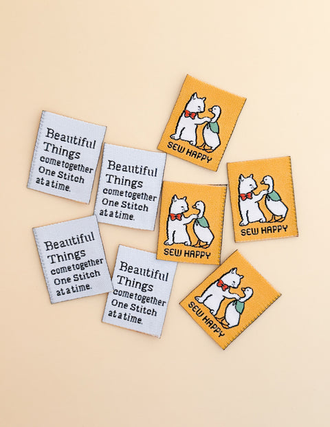 Sew Happy Folded Woven Labels