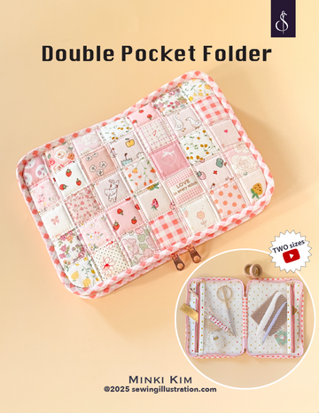 Double Pocket Folder PDF Download Pattern – Sewing Illustration
