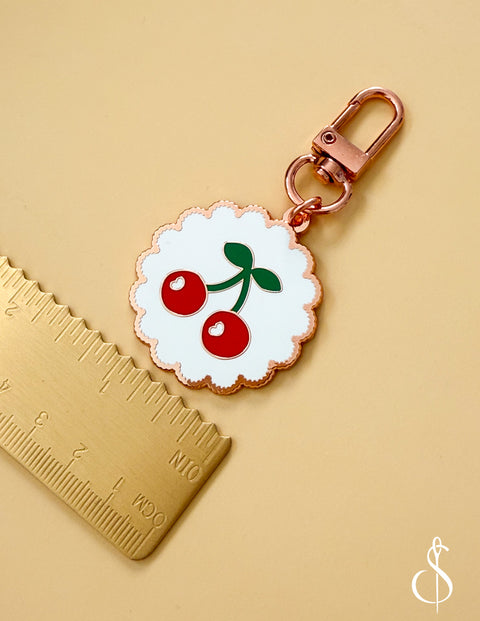 Cherries Enamel Charm