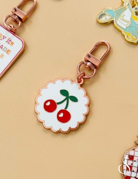 Cherries Enamel Charm