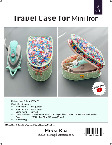 Travel Case for Mini Iron Pattern (PAPER) – Sewing Illustration