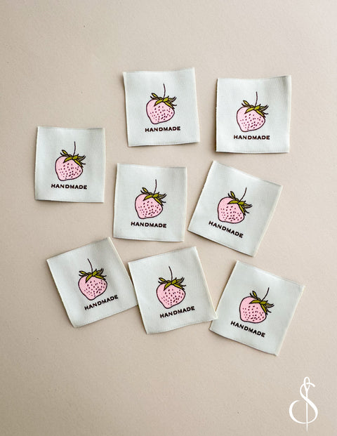 Pink Strawberry Labels