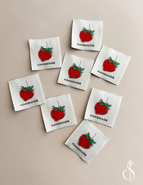 Red Strawberry Labels