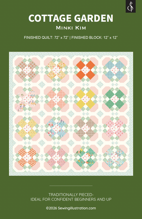 Cottage Garden Quilt PDF Download Pattern