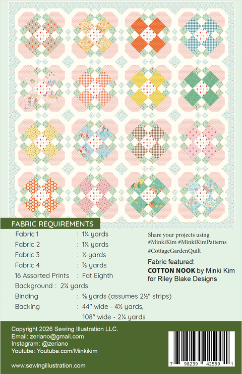 Cottage Garden Quilt PDF Download Pattern