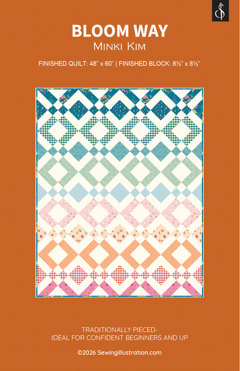 Bloom Way Quilt Paper Pattern
