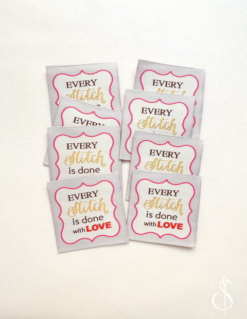 Every Stitch 2 Woven Labels – Sewing Illustration