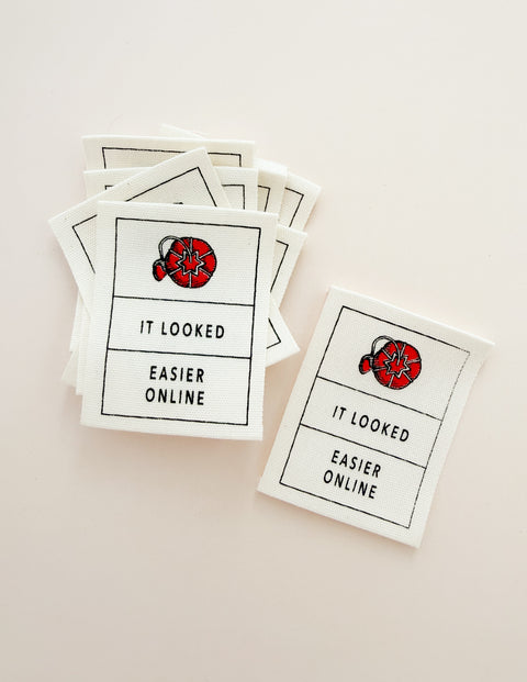 It Looked Easier Cotton Labels