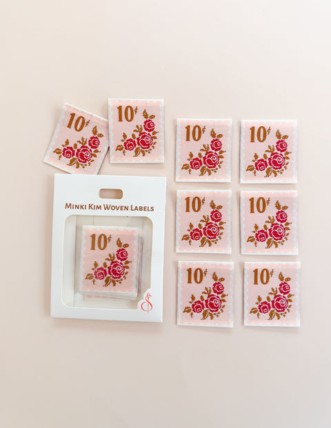 Vintage Rose Woven Labels