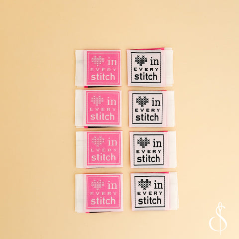Pink Stitch Woven Labels