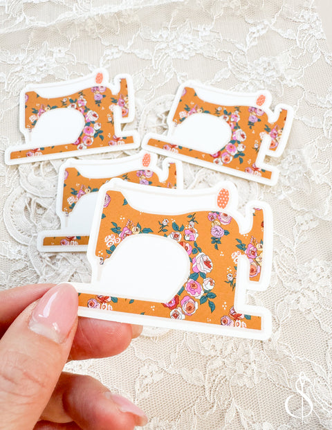 Copper Sewing Machine Sticker