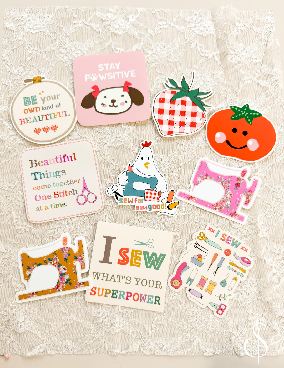 Sewing Machine Plug Sticker Stickers – Sewing Illustration