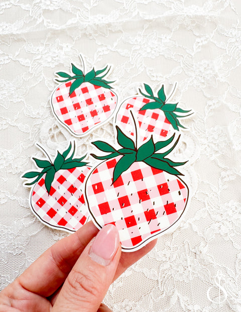 Check Strawberry Sticker