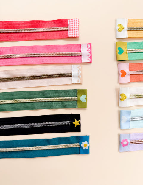 Star Zipper Tab Multi Woven Labels