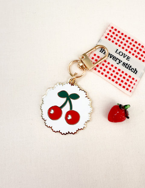 Cherries Enamel Charm