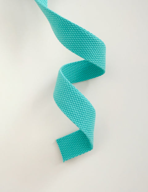 1'' Wide Cotton Webbing | Teal - 3yard