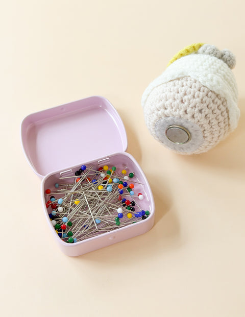 Handmade Cupcake Pincushion Set | Lemon