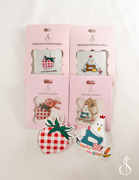 Enamel Charms +Labels Gift Set