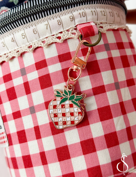 Strawberry Enamel Charm