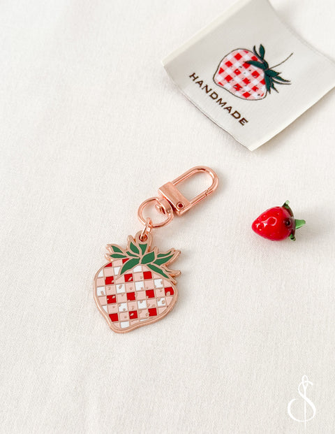 Strawberry Enamel Charm