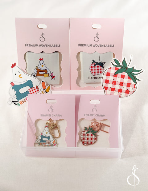 Enamel Charms +Labels Gift Set