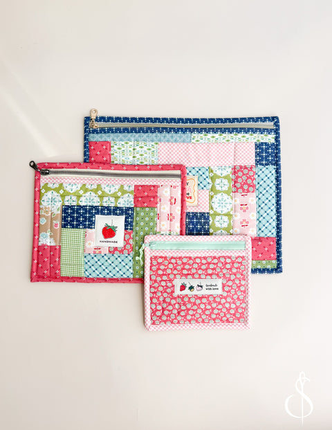 Pouch Panel Patterns Flatmates Pouch Trio PDF Download Pattern – Sewing Illustration