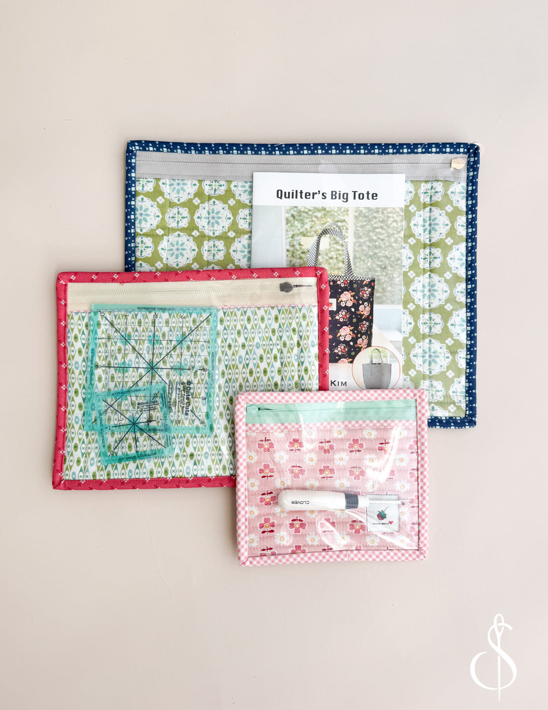 Flatmates Pouch Trio PDF Download Pattern – Sewing Illustration