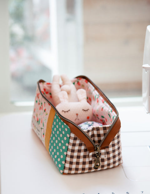 Open Up Box Pouch PDF Download Pattern – Sewing Illustration