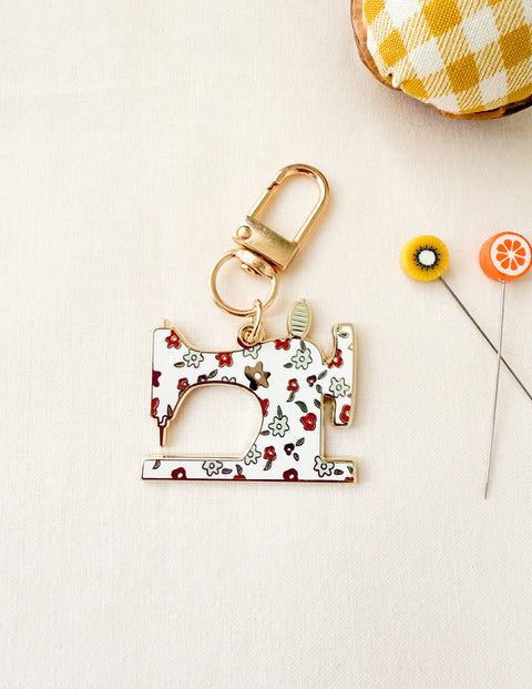 Sewing Machine Enamel Charm