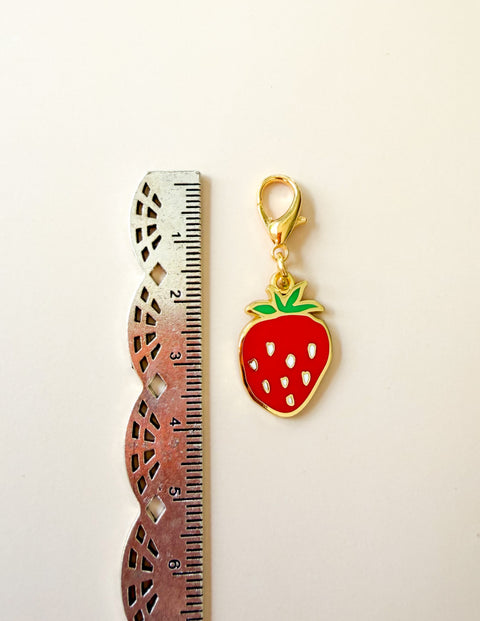 Strawberry Zipper Charm