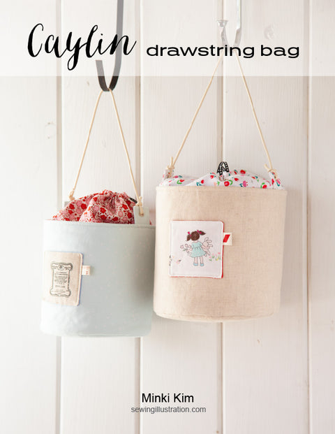 Caylin Drawstring Bag PDF Download Pattern – Sewing Illustration
