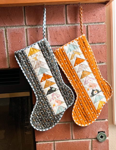 Flying Geese Stocking PDF Download Pattern