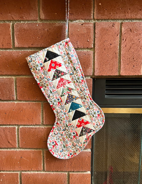 Flying Geese Stocking PDF Download Pattern